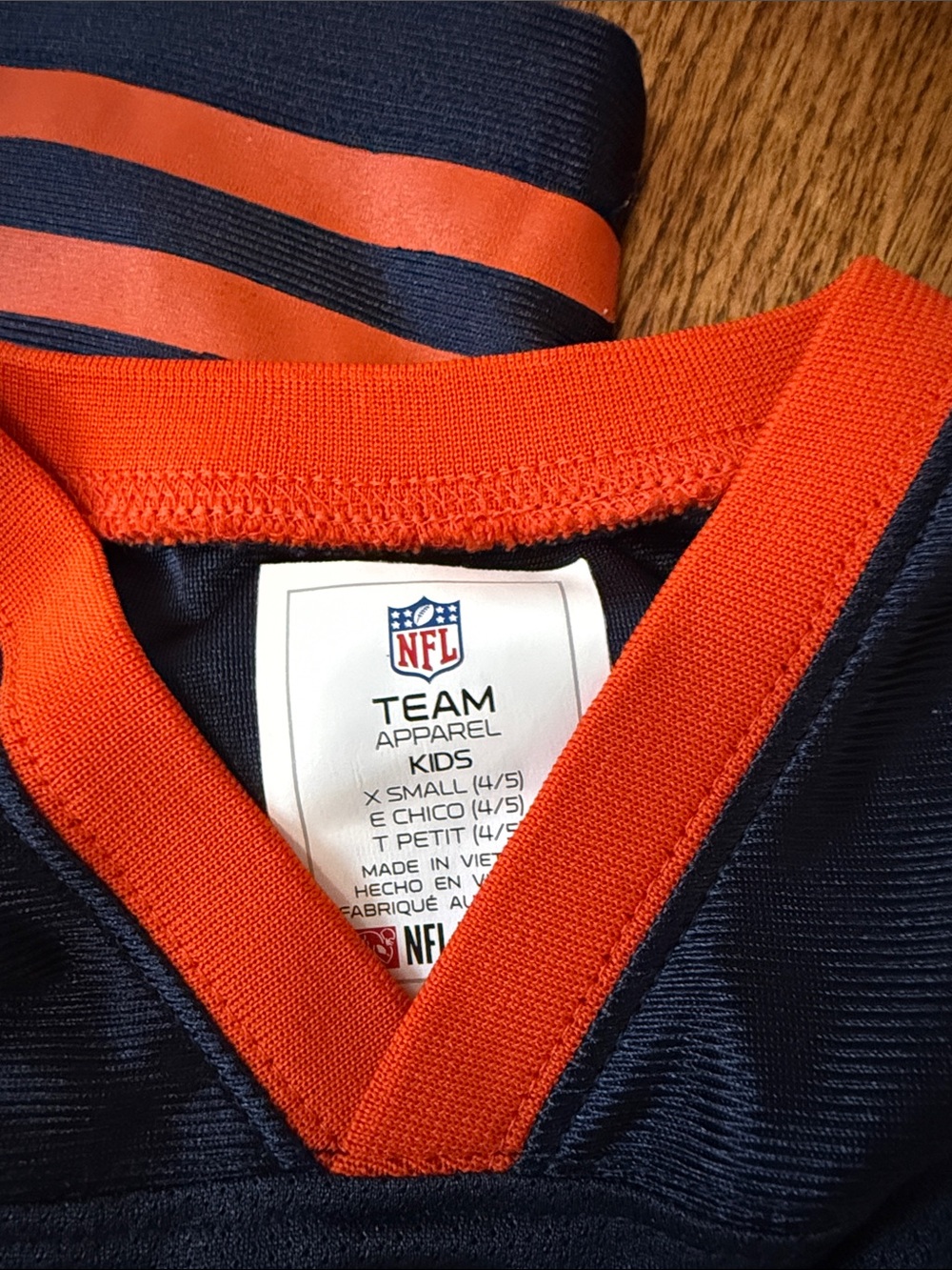 NFL Chicago Bears Navy and Orange Kids Jersey #52 - Picture 3 of 3